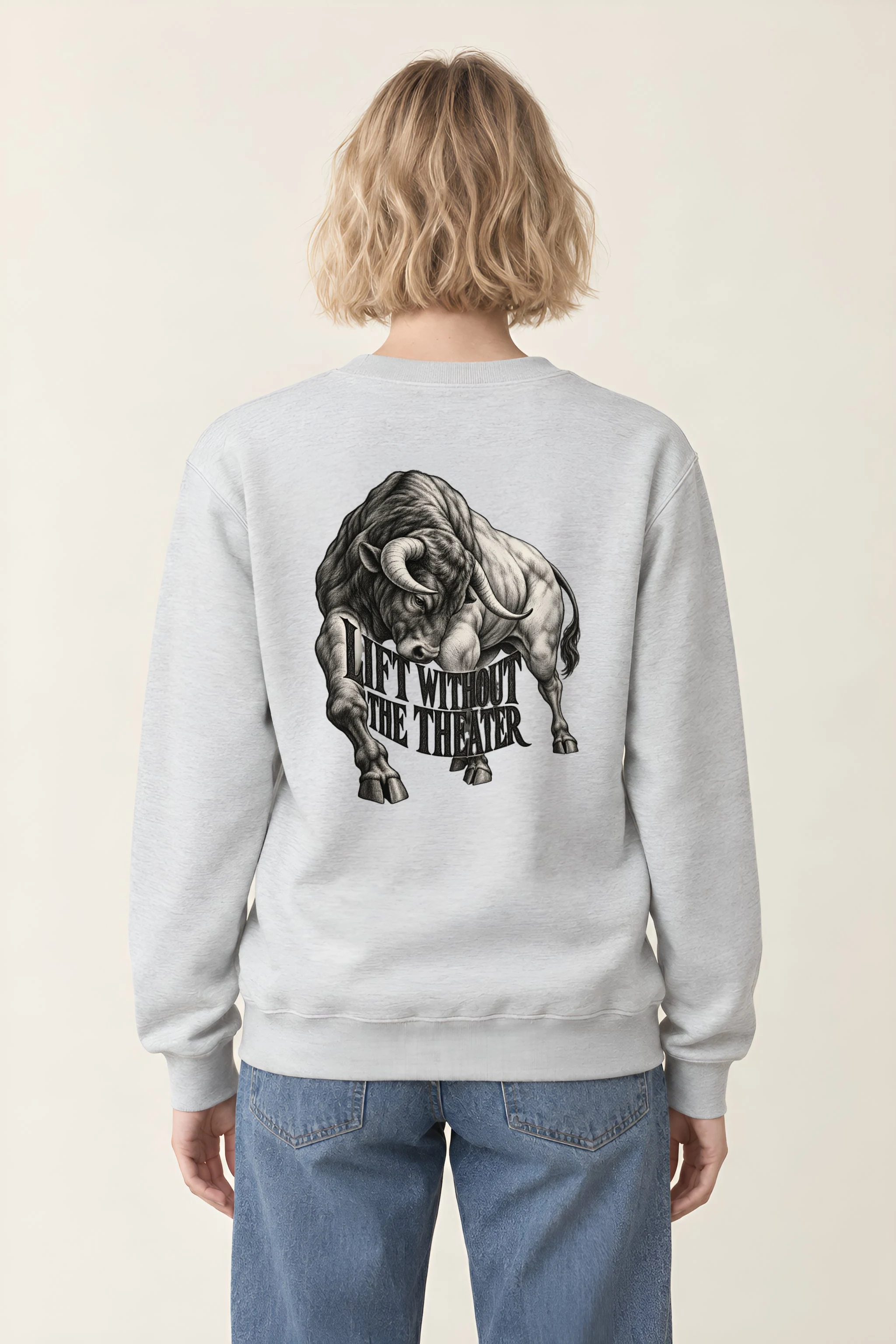 "Lift Without the Theater" Heavy Blend Unisex Crewneck Sweatshirt