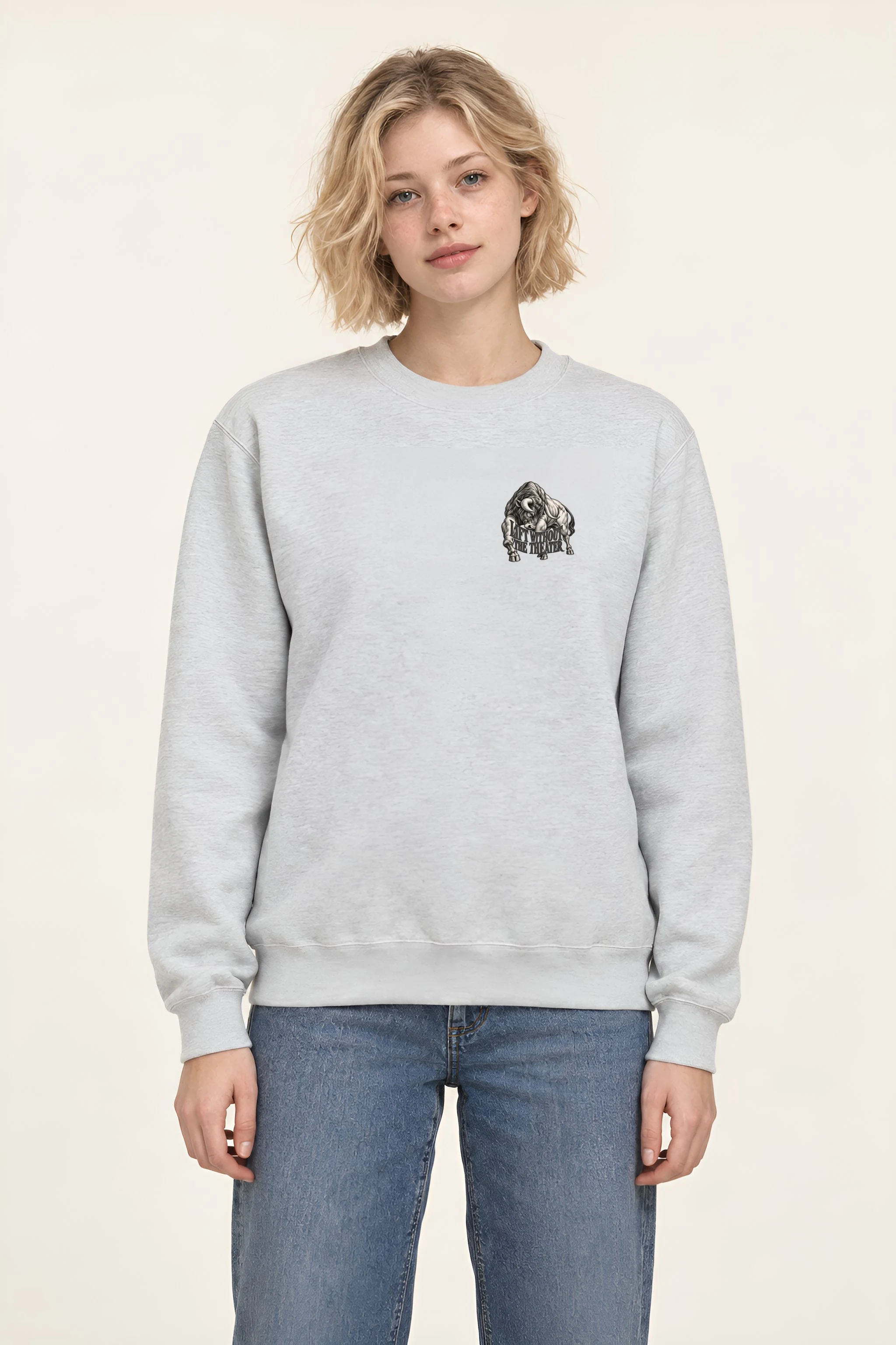 "Lift Without the Theater" Heavy Blend Unisex Crewneck Sweatshirt