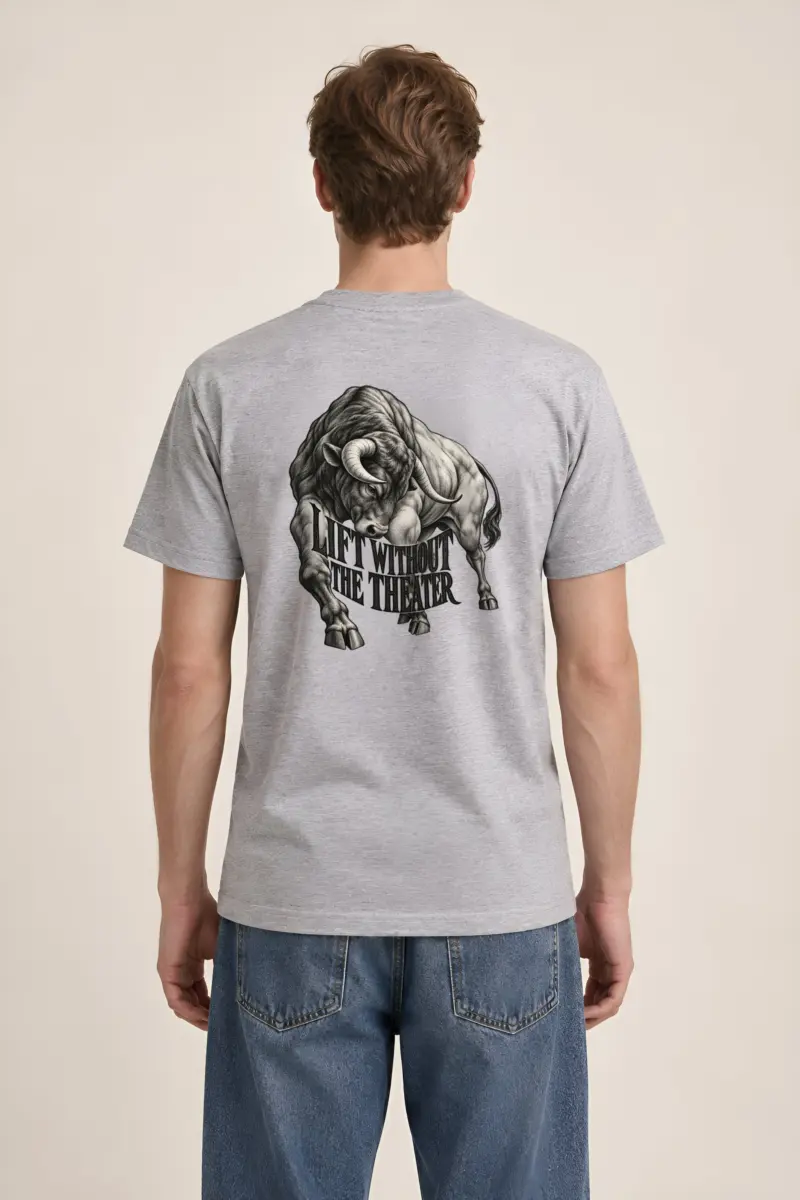 “Lift Without the Theater” Heavyweight Unisex Crewneck T-shirt