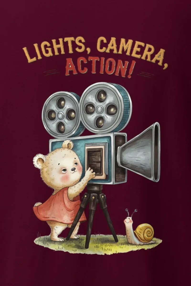 "Lights Camera Action" Heavyweight Unisex Crewneck T-shirt