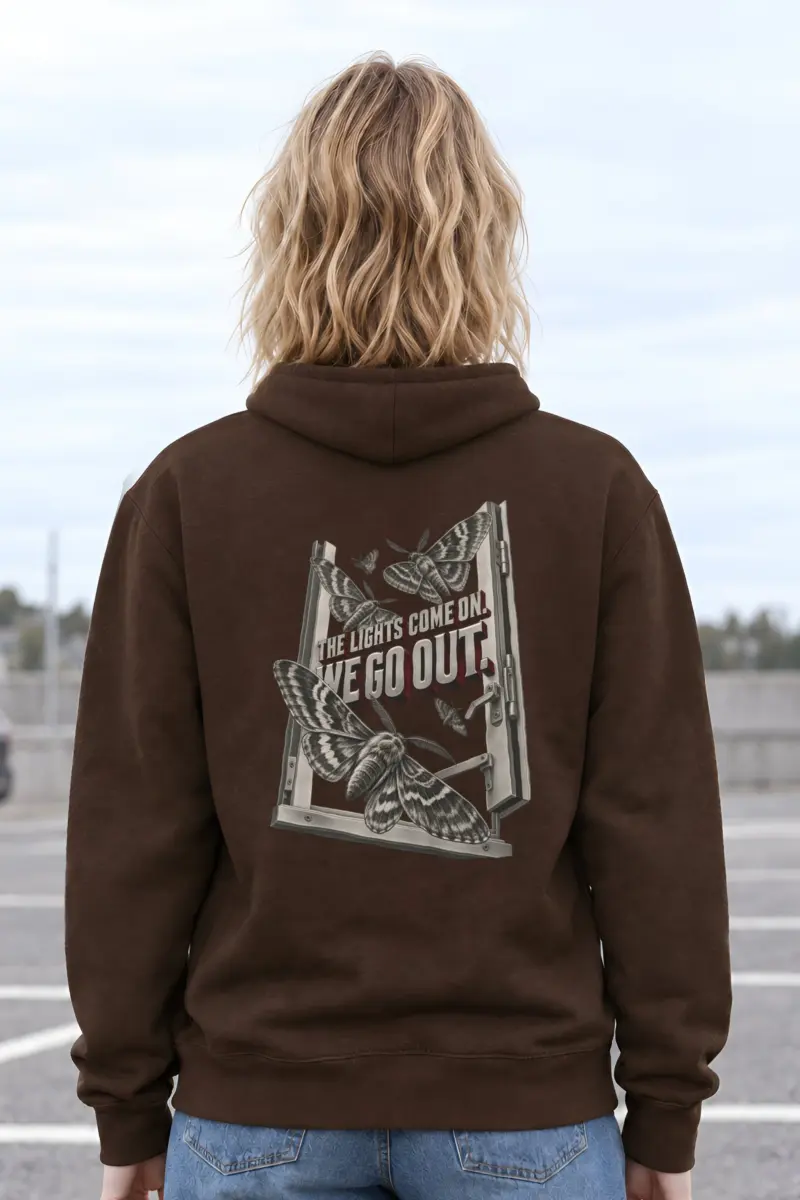 “Lights Come On Moths” Heavy Blend Unisex Pullover Hoodie