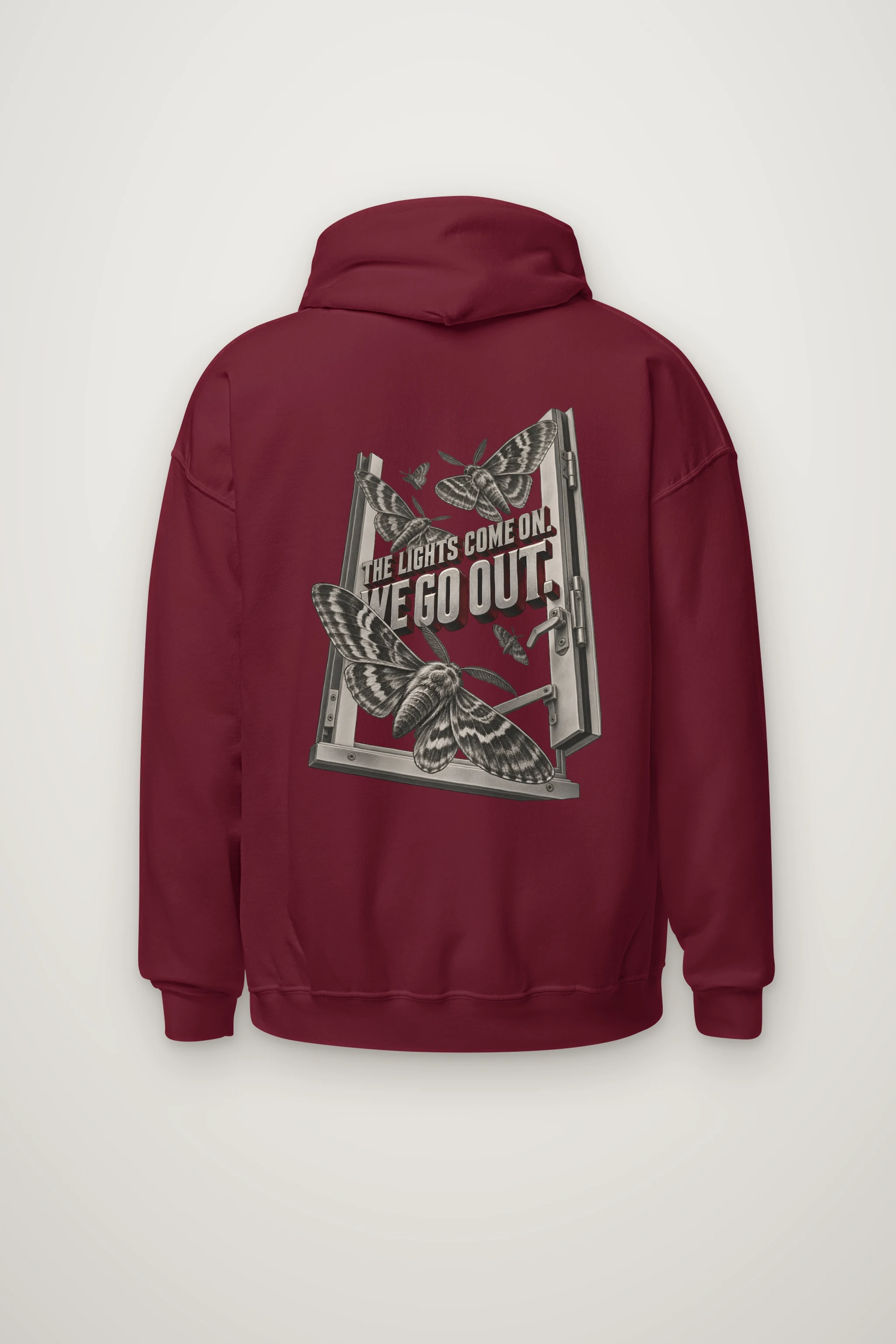 "Lights Come On Moths" Heavy Blend Unisex Pullover Hoodie