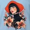 "Lily Hat Muse" Heavy Blend Unisex Crewneck Sweatshirt