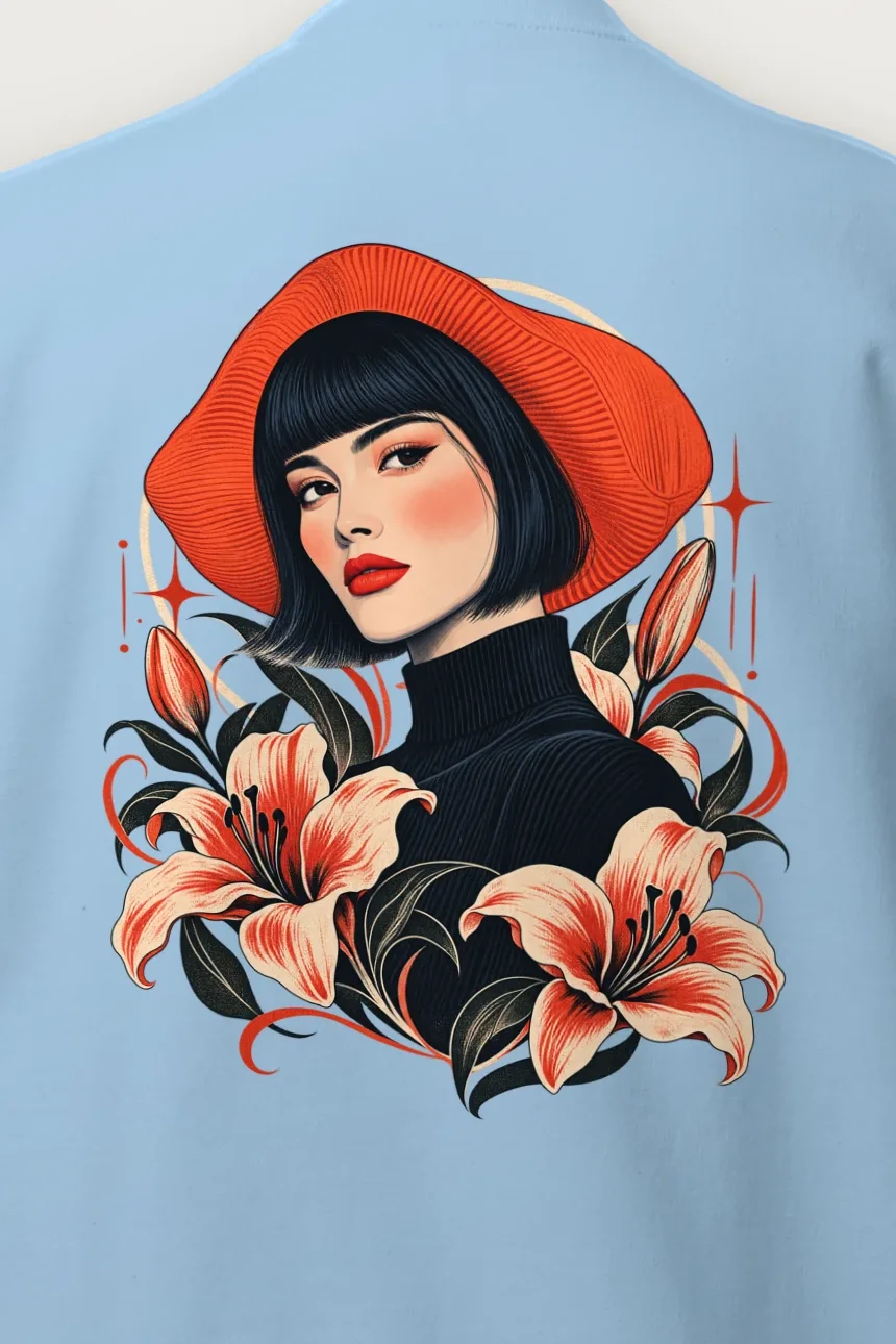 "Lily Hat Muse" Heavy Blend Unisex Crewneck Sweatshirt