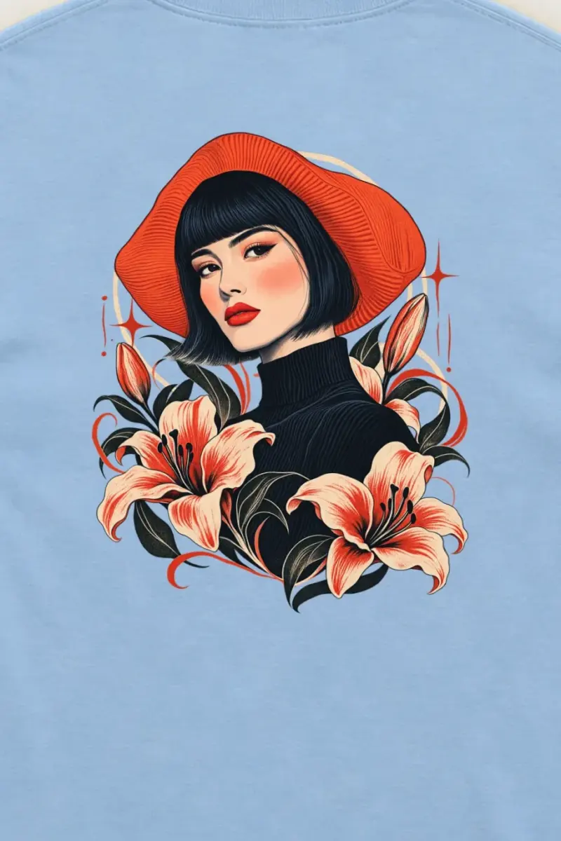 "Lily Hat Muse" Unisex Longsleeve T-shirt