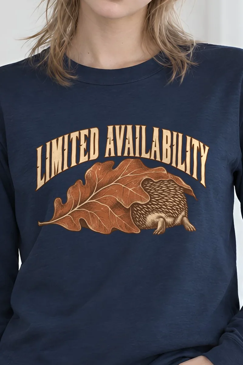 "Limited Availability" Unisex Longsleeve T-shirt - the graphic up close