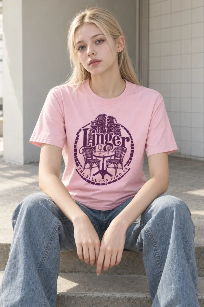 "Linger THE BILL CAN FIND US" Heavyweight Unisex Crewneck T-shirt