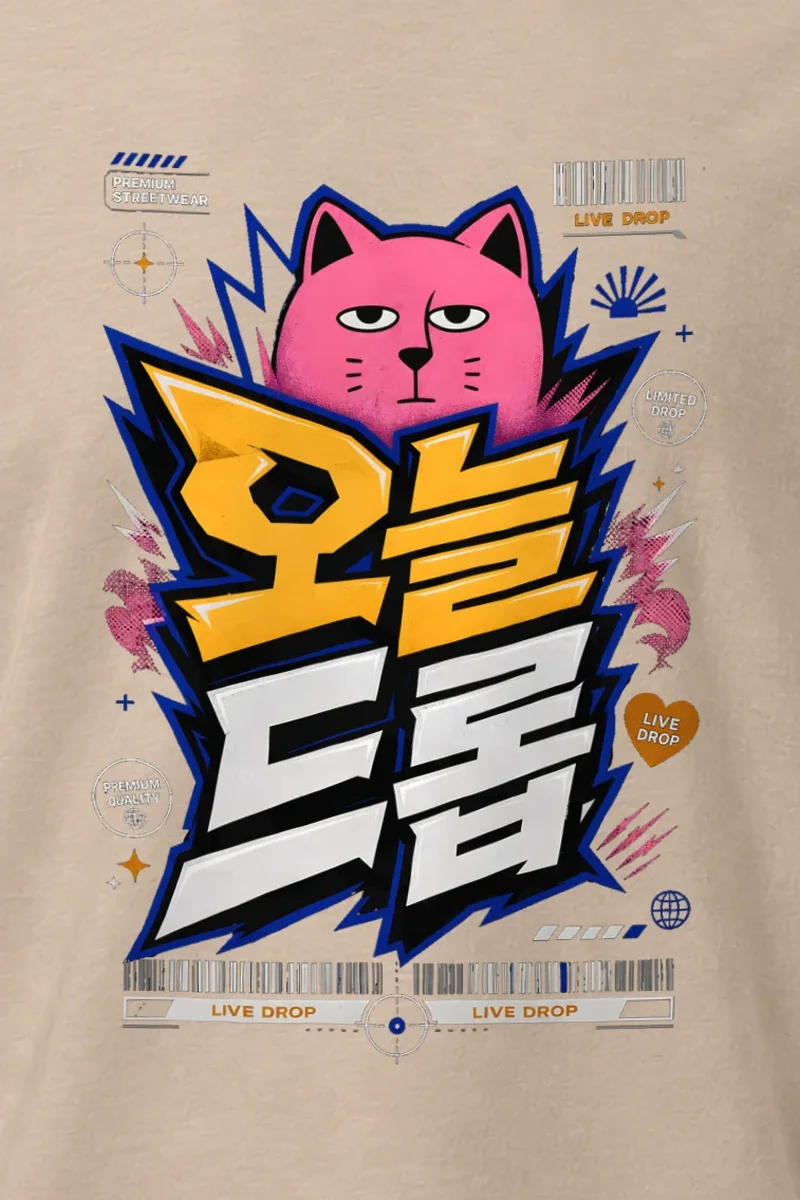 "Live drop" Heavyweight Unisex Crewneck T-shirt