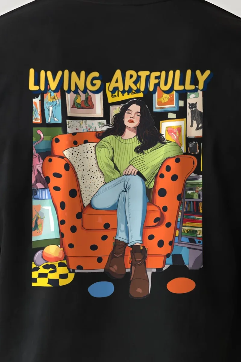 "Living Artfully" Heavyweight Unisex Crewneck T-shirt