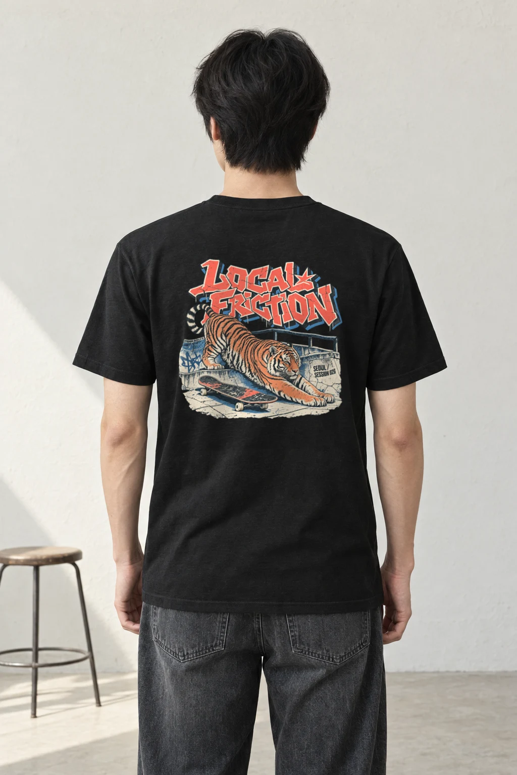 "Local Friction" Heavyweight Unisex Crewneck T-shirt