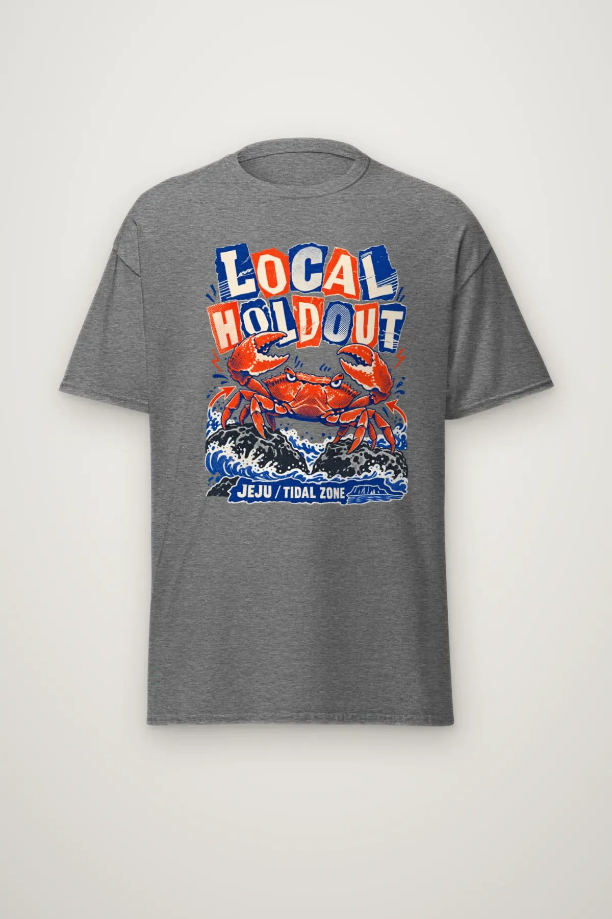 "Local Holdout Jeju Tidal Zone" Heavyweight Unisex Crewneck T-shirt