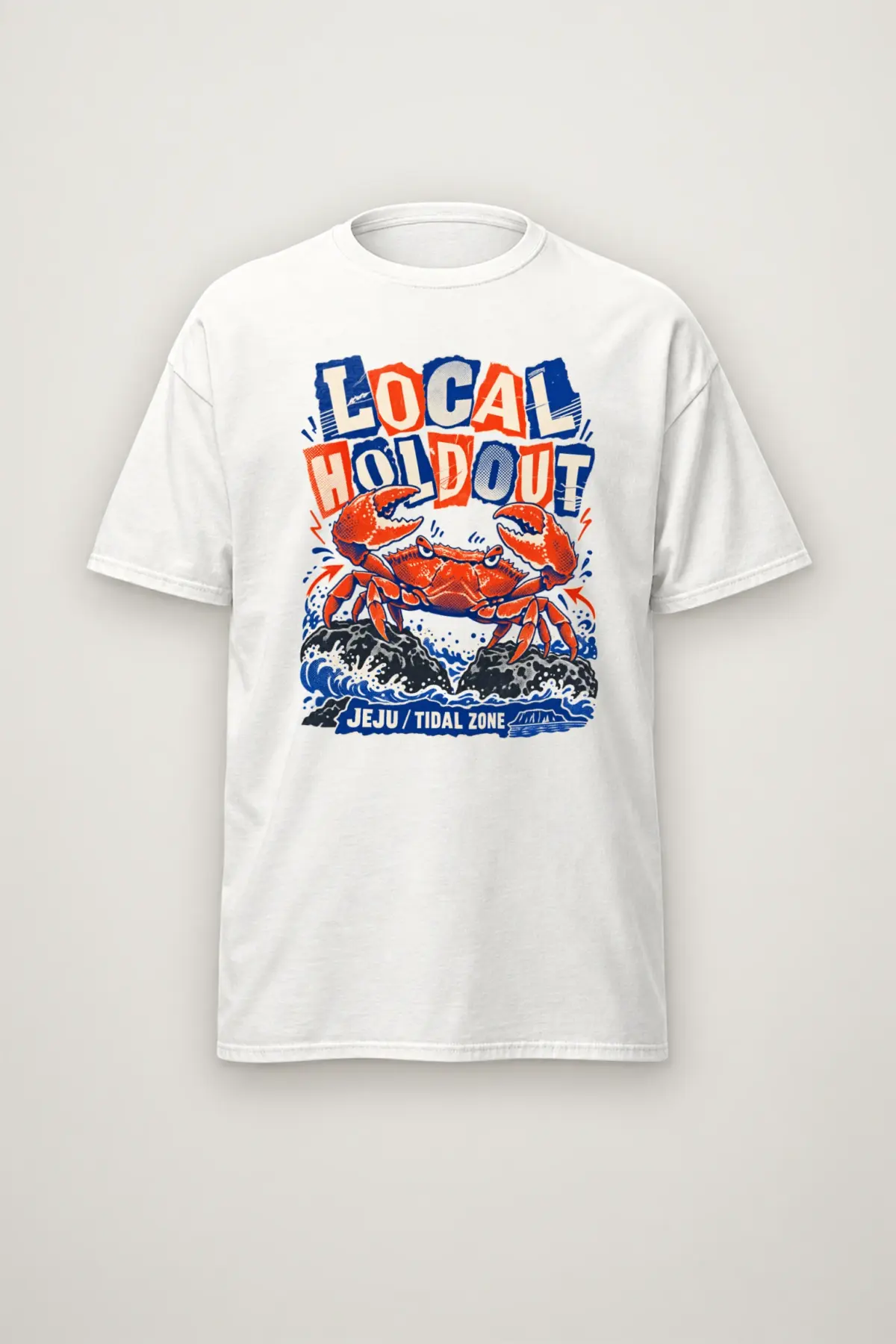 "Local Holdout Jeju Tidal Zone" Heavyweight Unisex Crewneck T-shirt