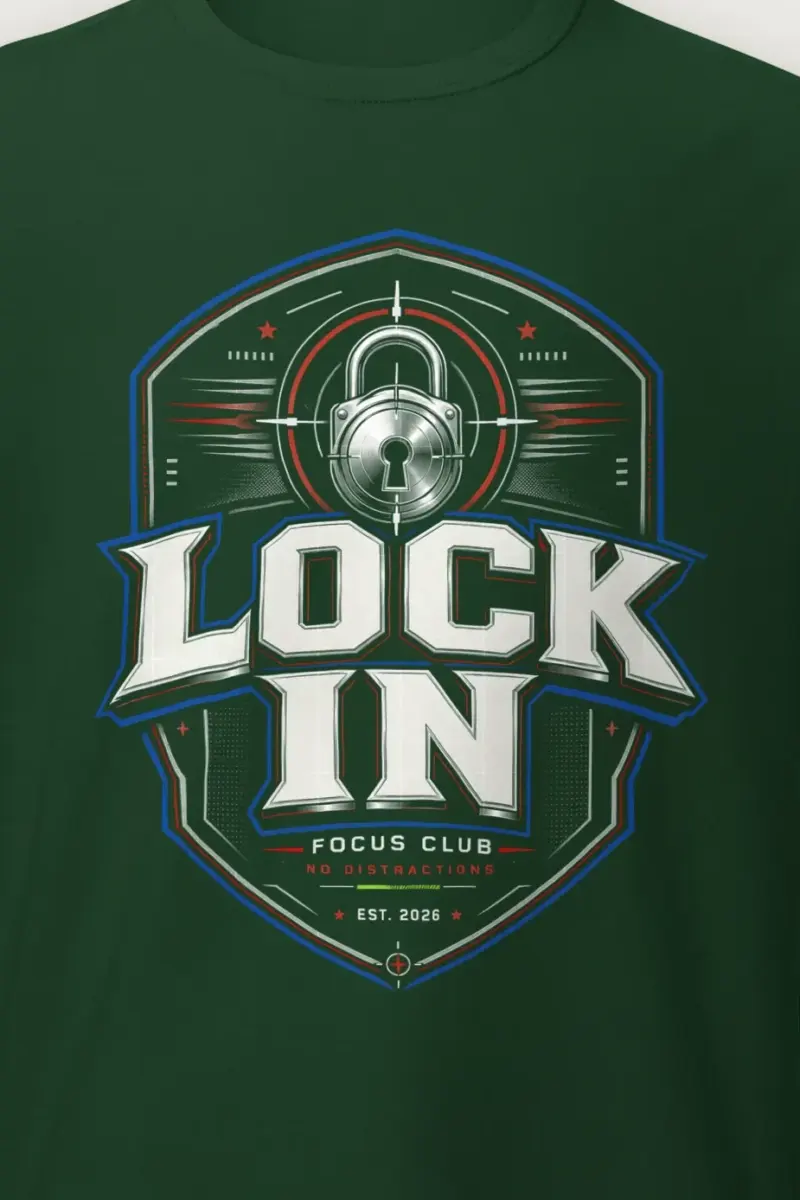 "Lock In Focus Club" Heavyweight Unisex Crewneck T-shirt