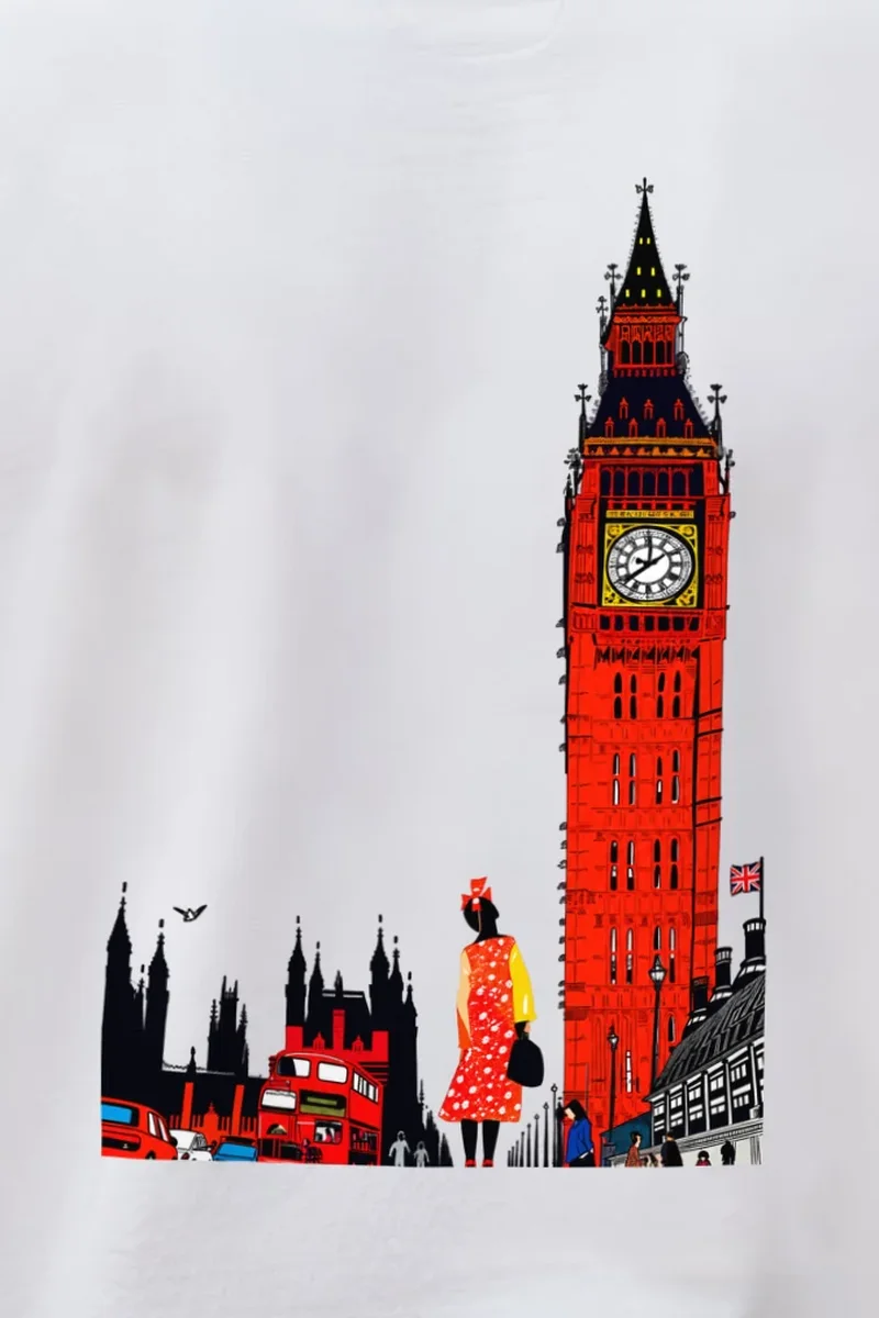 "London Transit Retro" 1 Crewneck Sweatshirt - the graphic up close