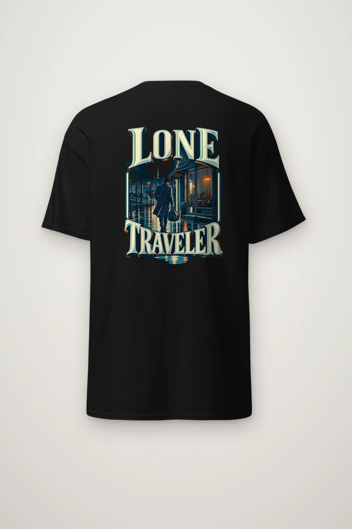 "Lone Traveler" Heavyweight Unisex Crewneck T-shirt