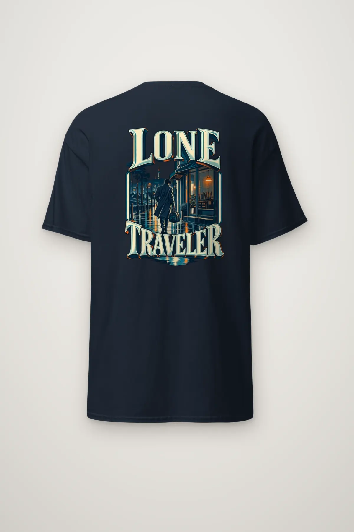 "Lone Traveler" Heavyweight Unisex Crewneck T-shirt