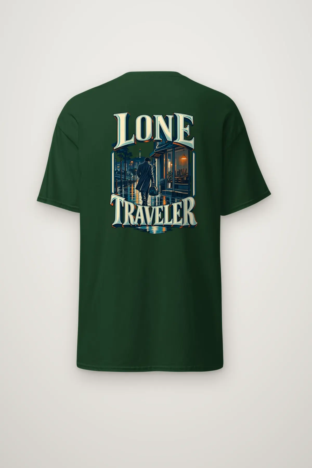 "Lone Traveler" Heavyweight Unisex Crewneck T-shirt