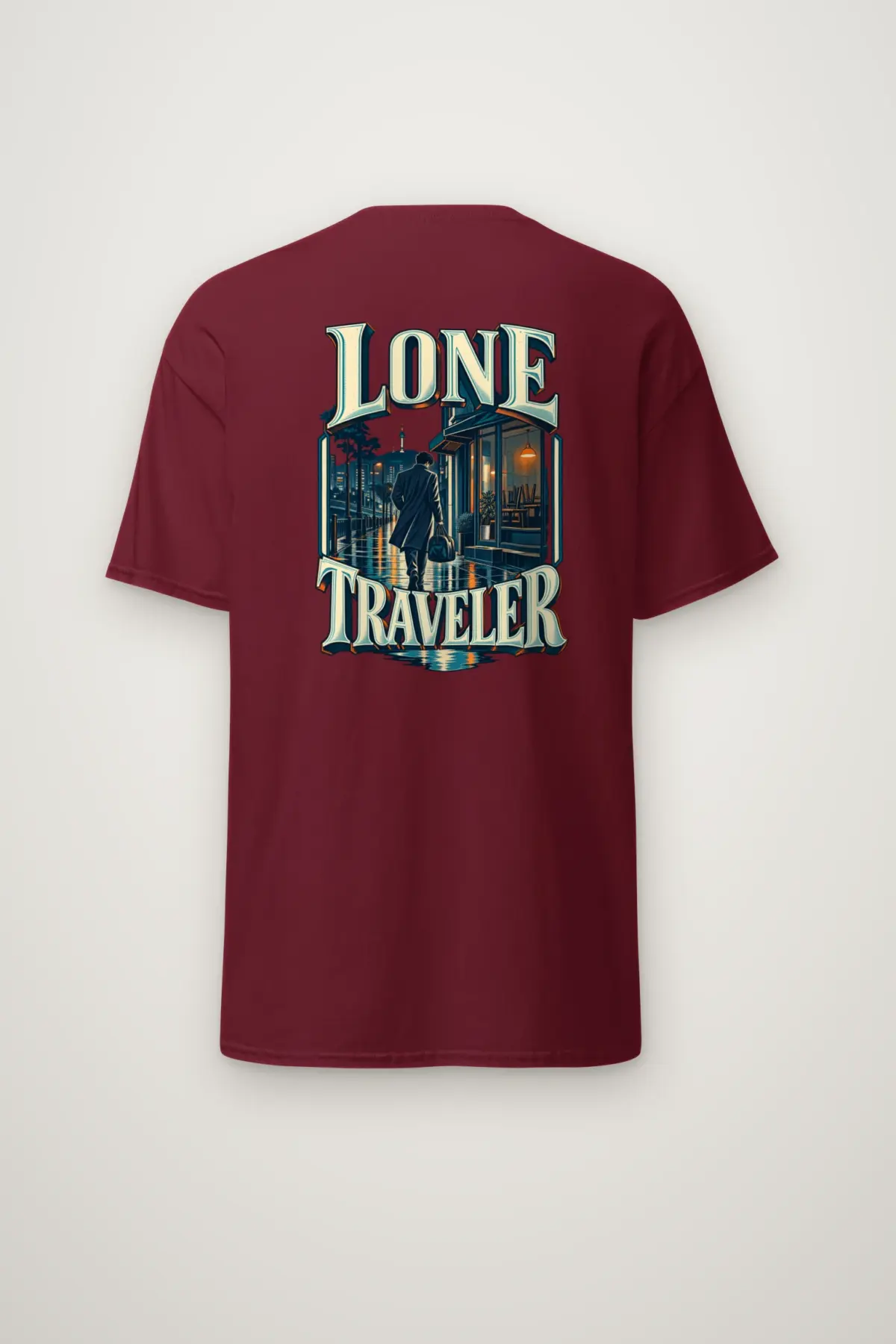 "Lone Traveler" Heavyweight Unisex Crewneck T-shirt