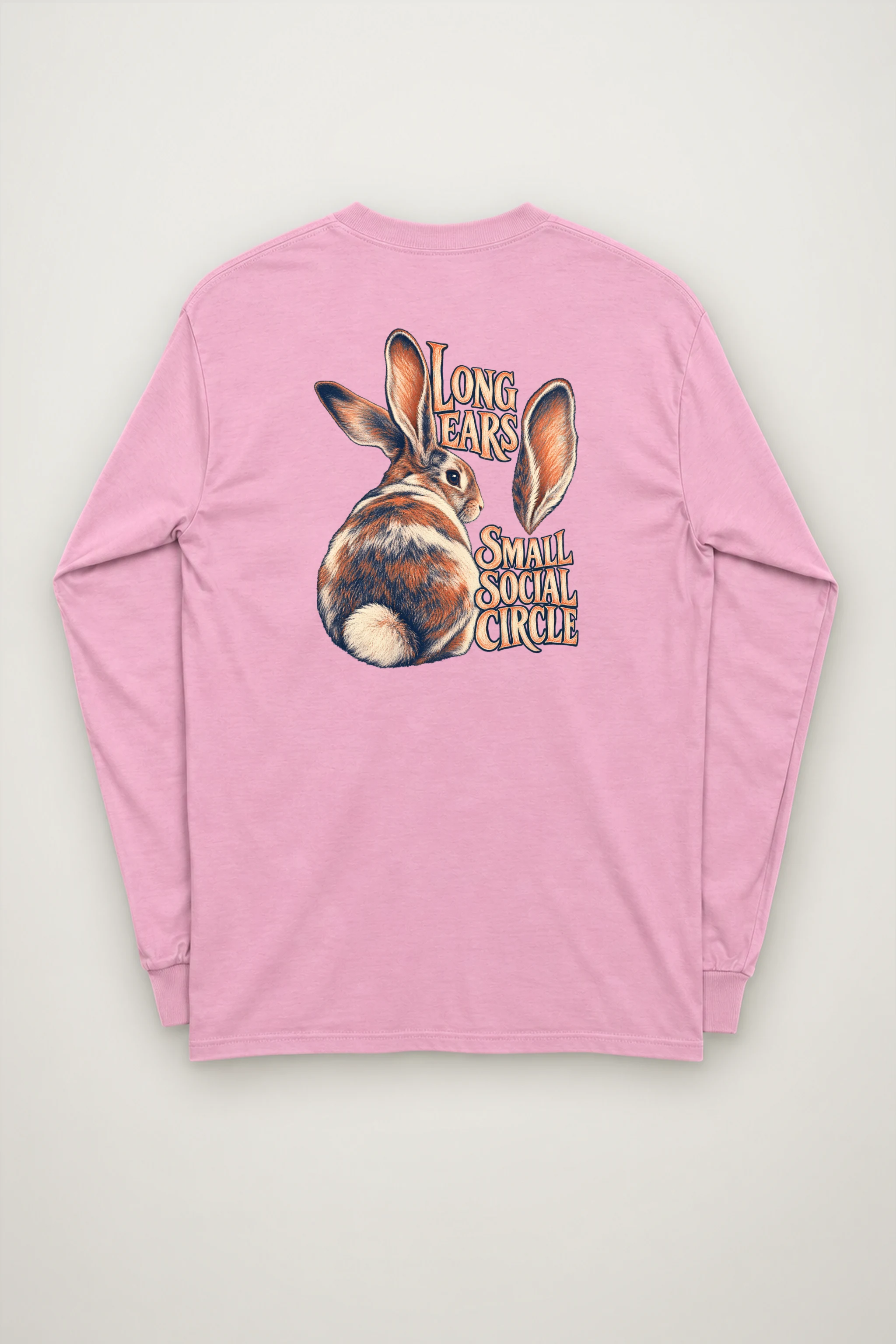 "Long Ears, Small Social Circle" Unisex Longsleeve T-shirt
