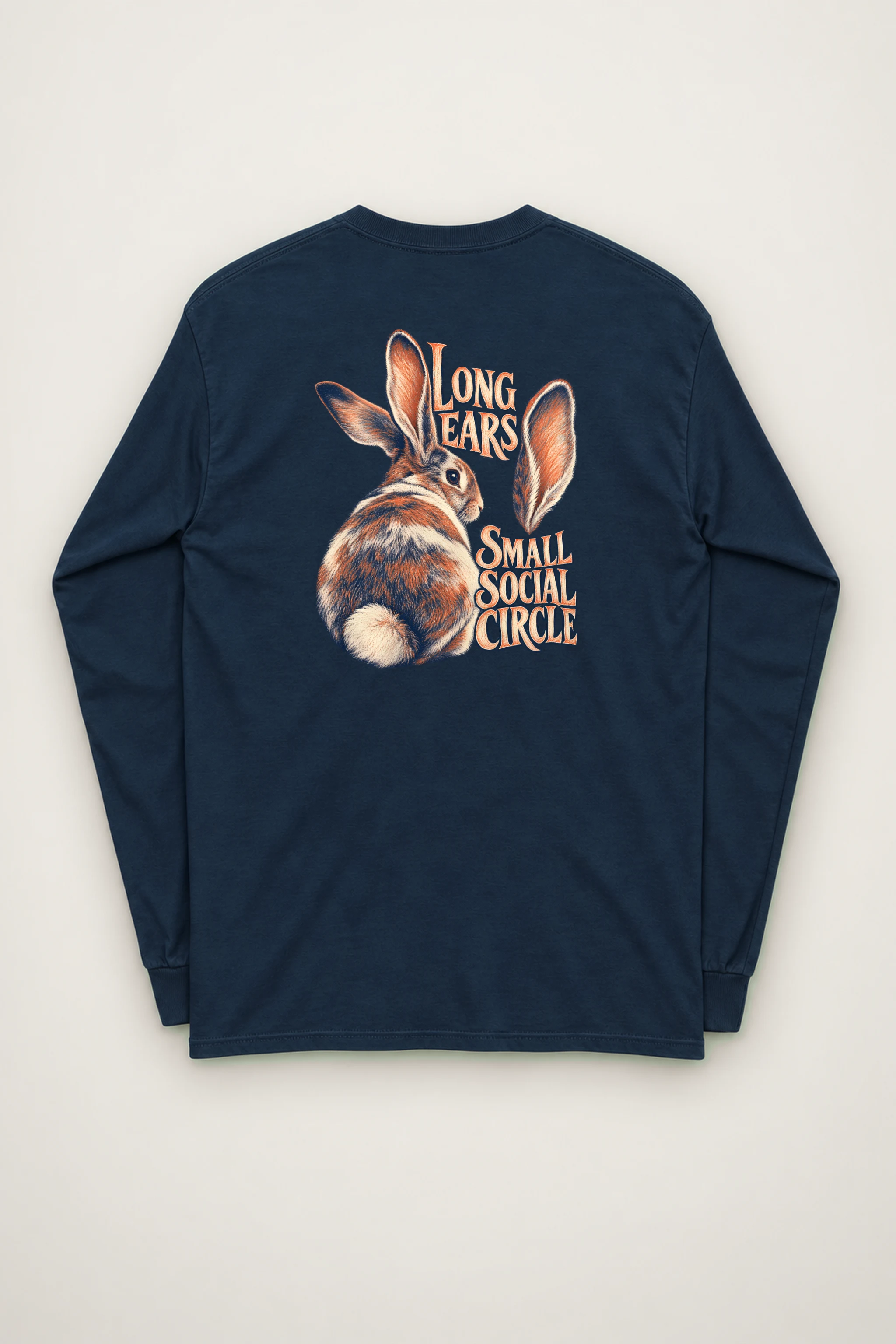 "Long Ears, Small Social Circle" Unisex Longsleeve T-shirt