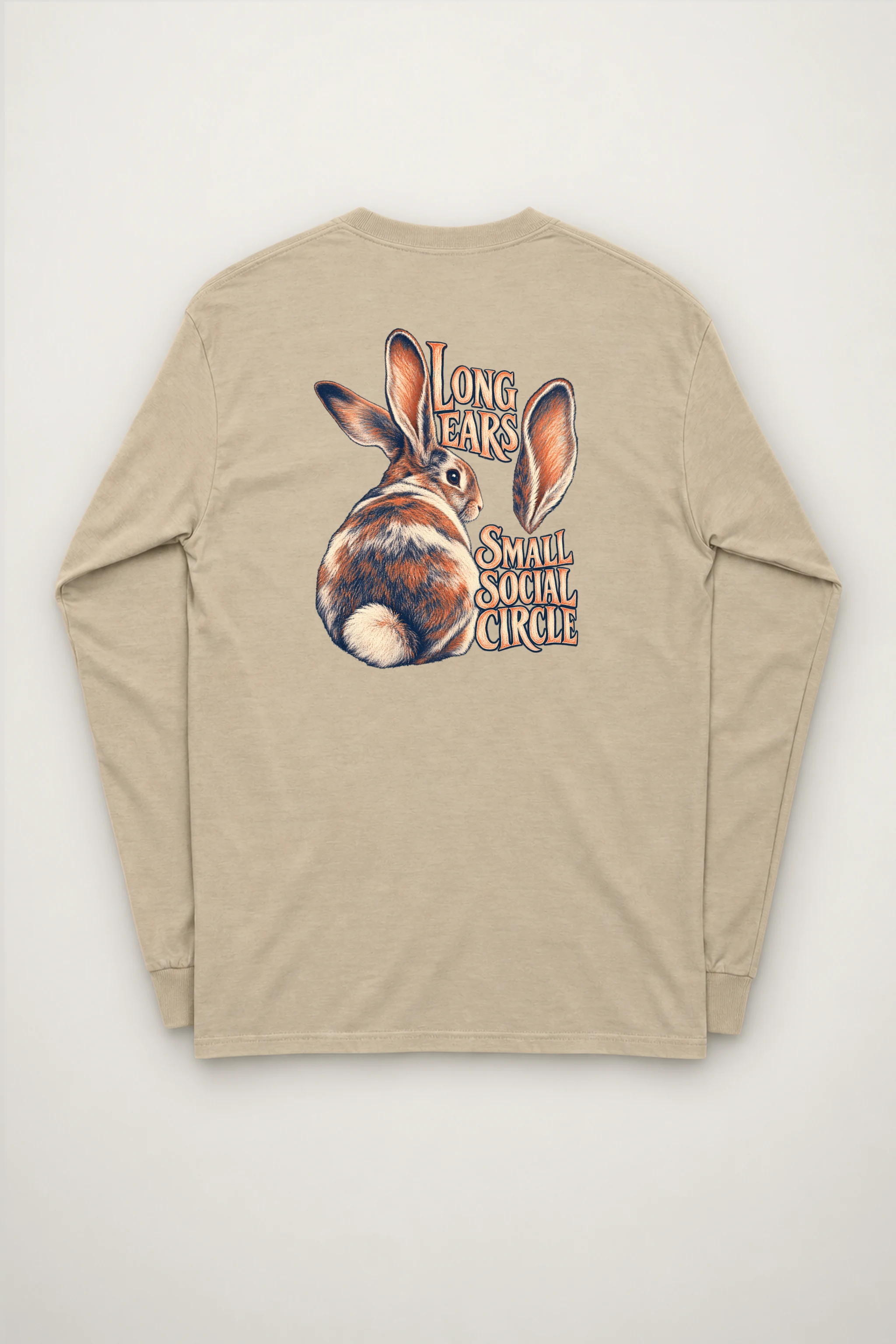 "Long Ears, Small Social Circle" Unisex Longsleeve T-shirt