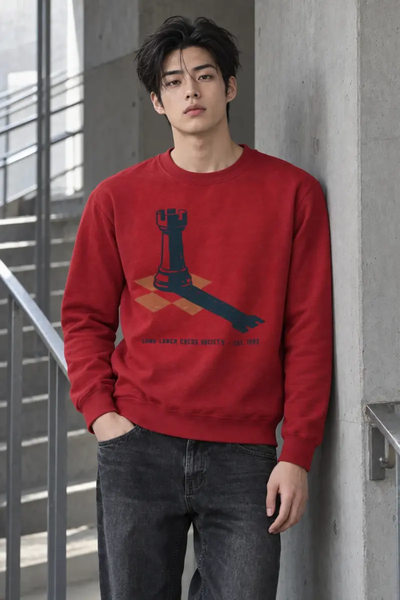“Long Lunch Chess Society · Est. 1982” Heavy Blend Unisex Crewneck Sweatshirt