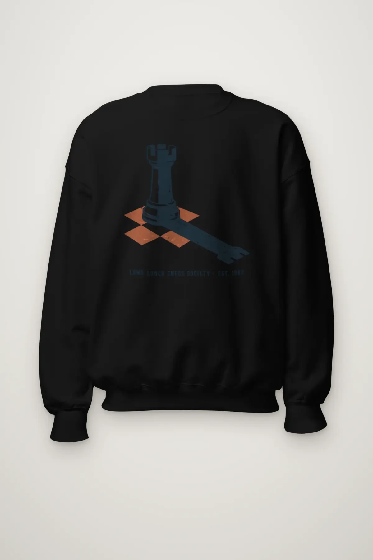 "Long Lunch Chess Society · Est. 1982" Heavy Blend Unisex Crewneck Sweatshirt