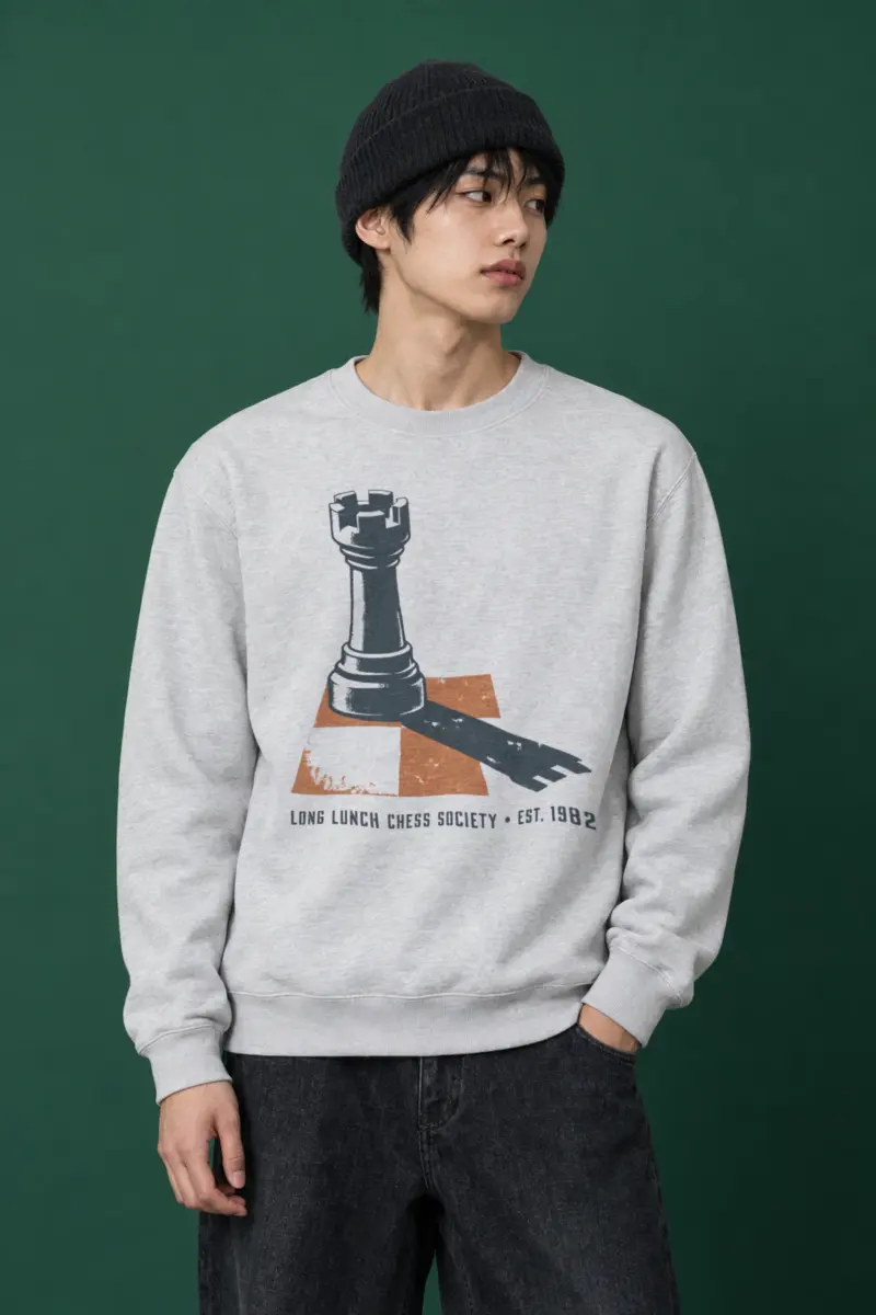 "Long Lunch Chess Society" Heavy Blend Unisex Crewneck Sweatshirt