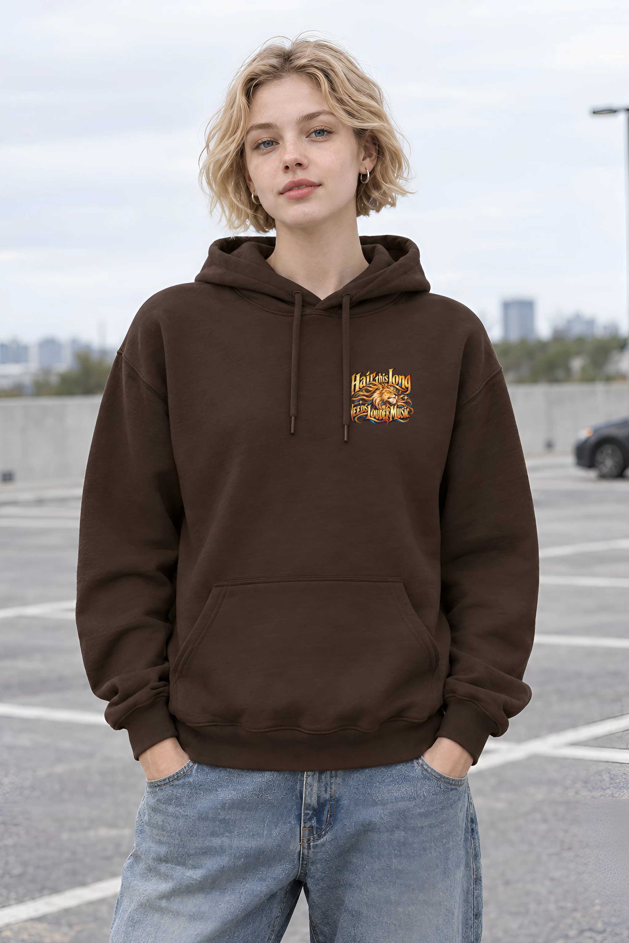 "Long Mane Lion" Heavy Blend Unisex Pullover Hoodie