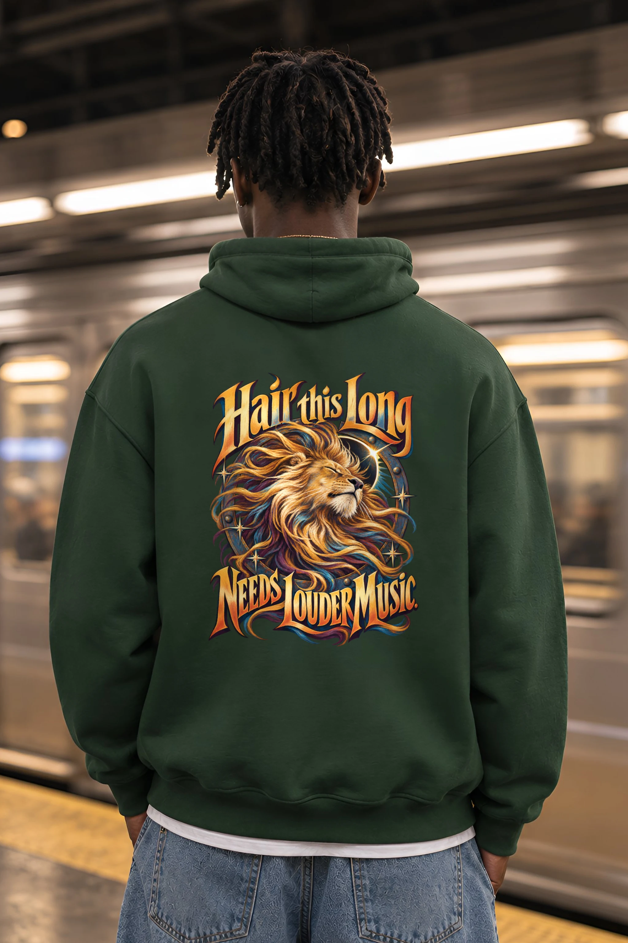 "Long Mane Lion" Heavy Blend Unisex Pullover Hoodie