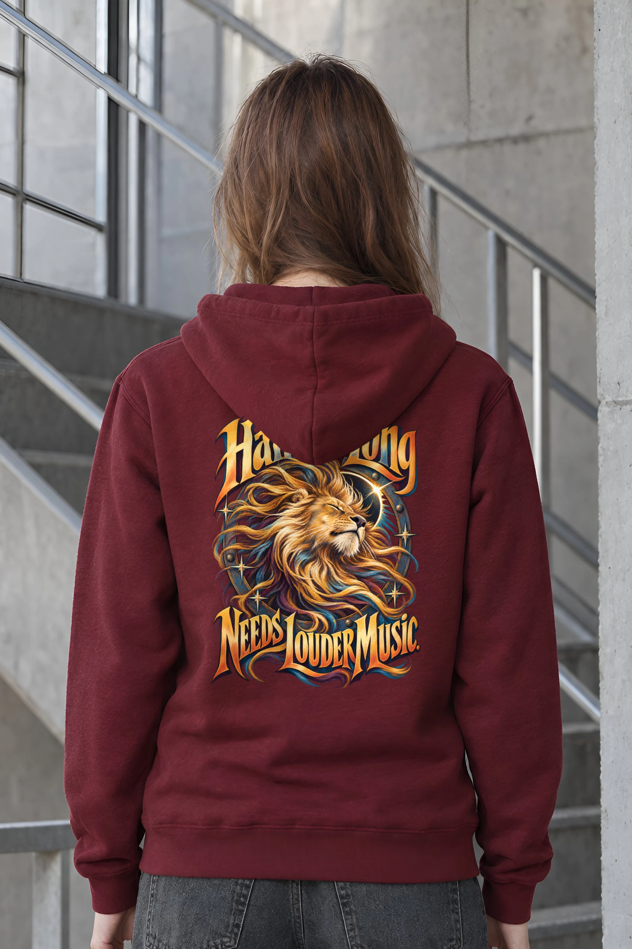 "Long Mane Lion" Heavy Blend Unisex Pullover Hoodie