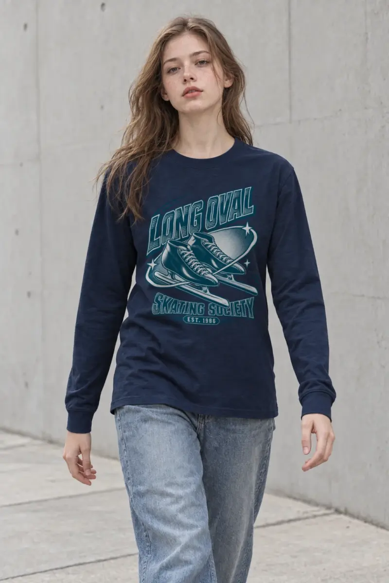 “Long Oval Skating Society” Unisex Longsleeve T-shirt