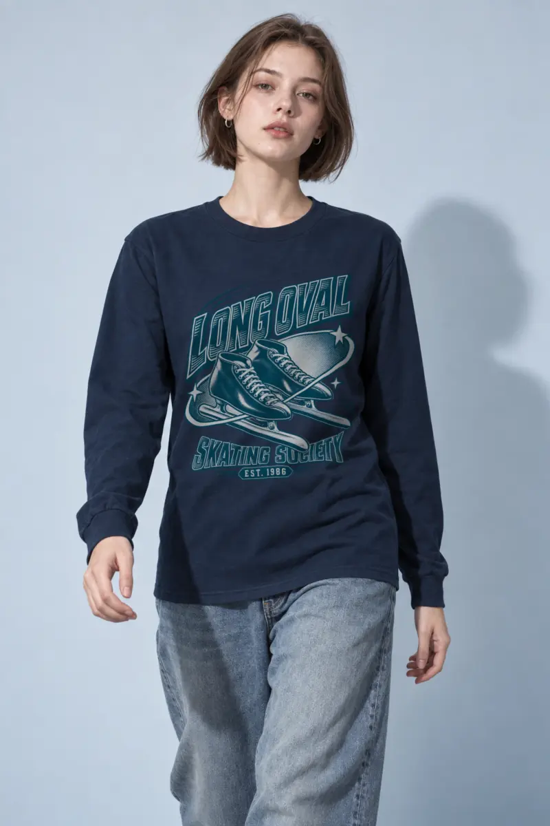 “Long Oval Skating Society” Unisex Longsleeve T-shirt