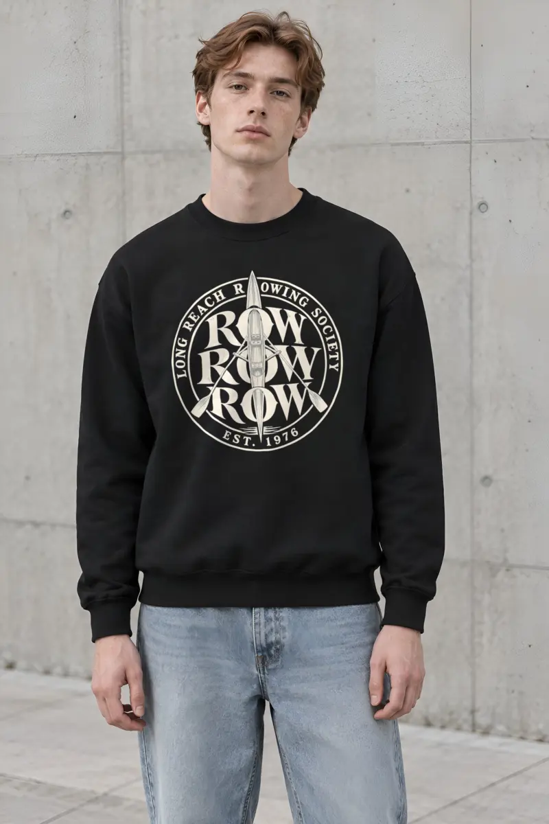 "Long Reach Rowing Society" Heavy Blend Unisex Crewneck Sweatshirt
