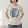 "LONG WAVES BEYOND THE HEADLAND" Heavyweight Unisex Crewneck T-shirt