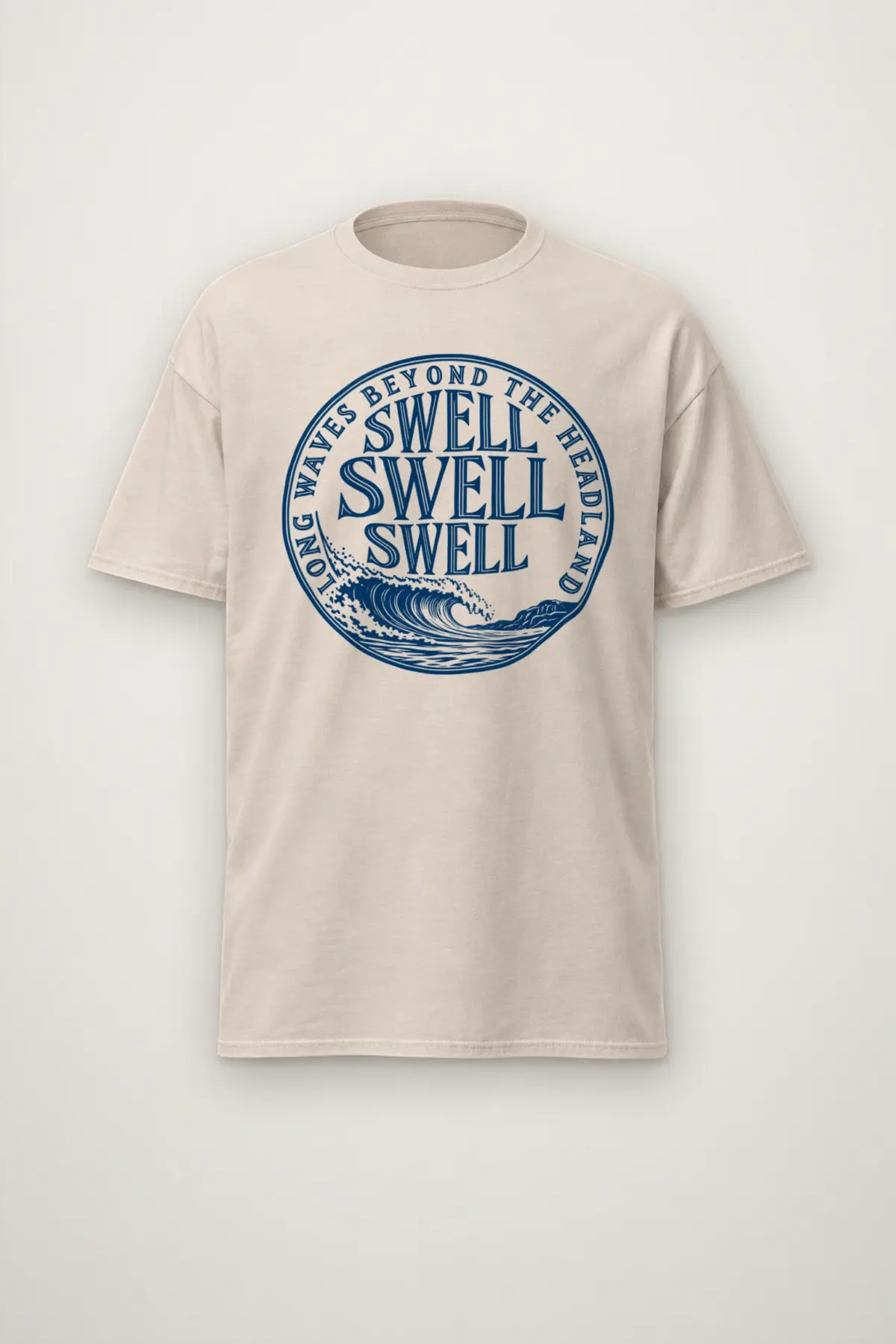 "LONG WAVES BEYOND THE HEADLAND" Heavyweight Unisex Crewneck T-shirt