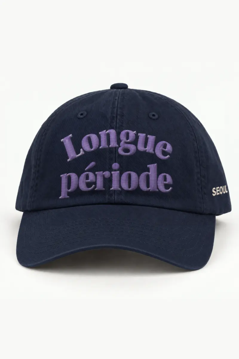 "Longue période" Classic Dad Hat · Embroidered — navy/cap-front