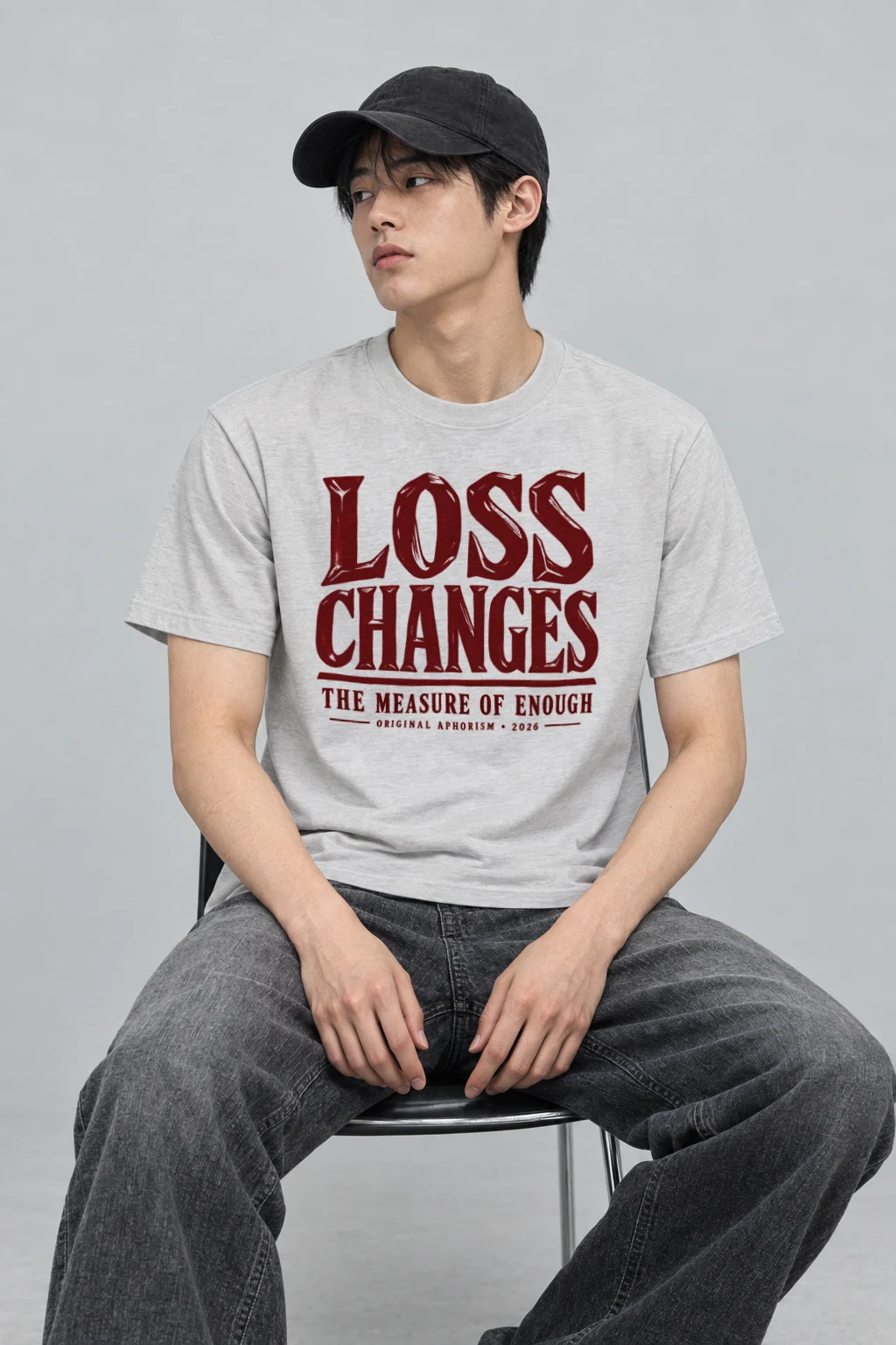 "Loss Changes the Measure" Heavyweight Unisex Crewneck T-shirt
