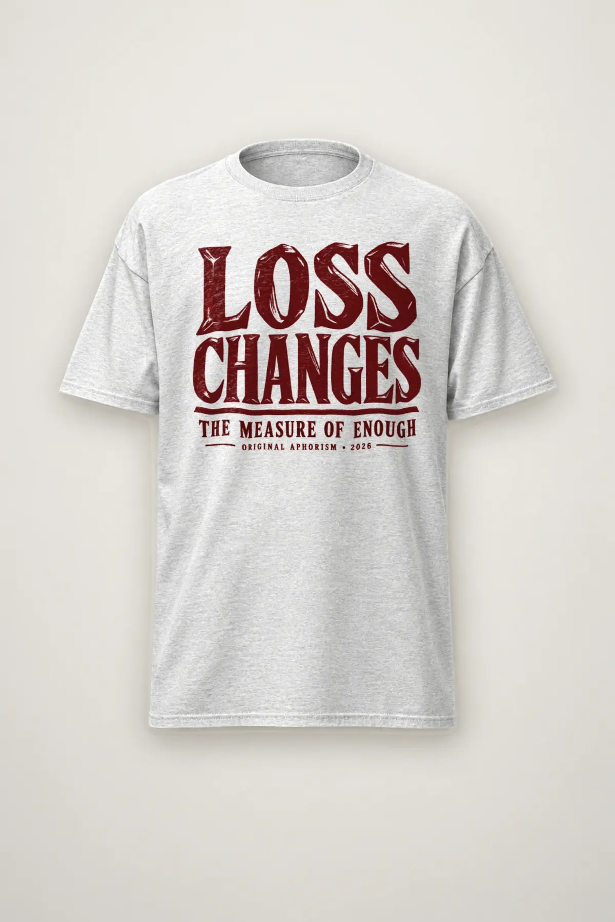 "Loss Changes the Measure" Heavyweight Unisex Crewneck T-shirt