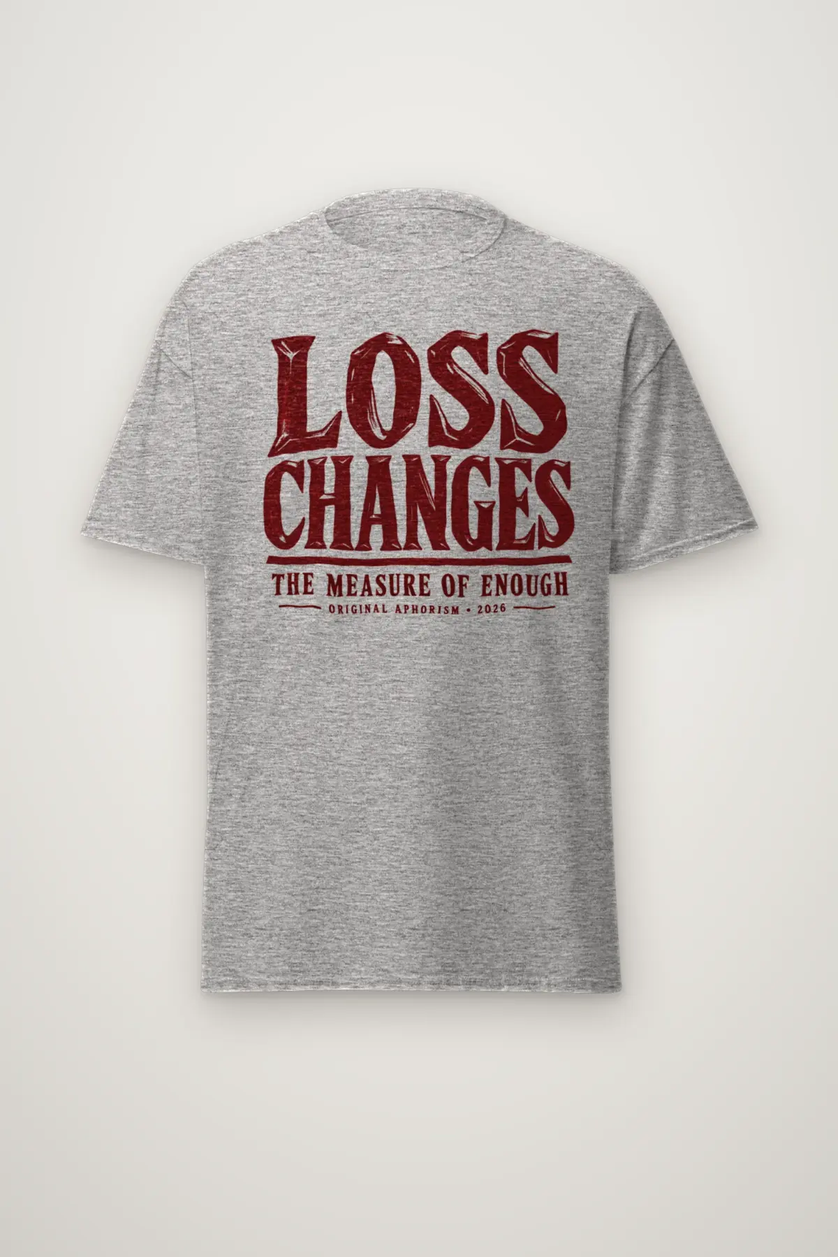 "Loss Changes the Measure" Heavyweight Unisex Crewneck T-shirt
