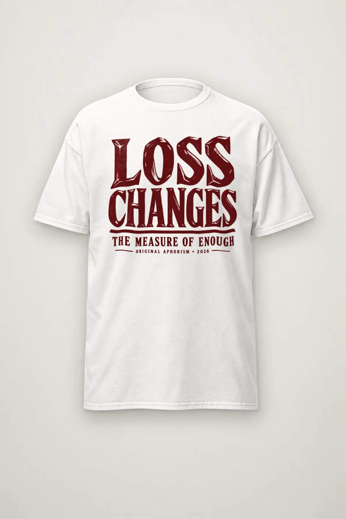 "Loss Changes the Measure" Heavyweight Unisex Crewneck T-shirt