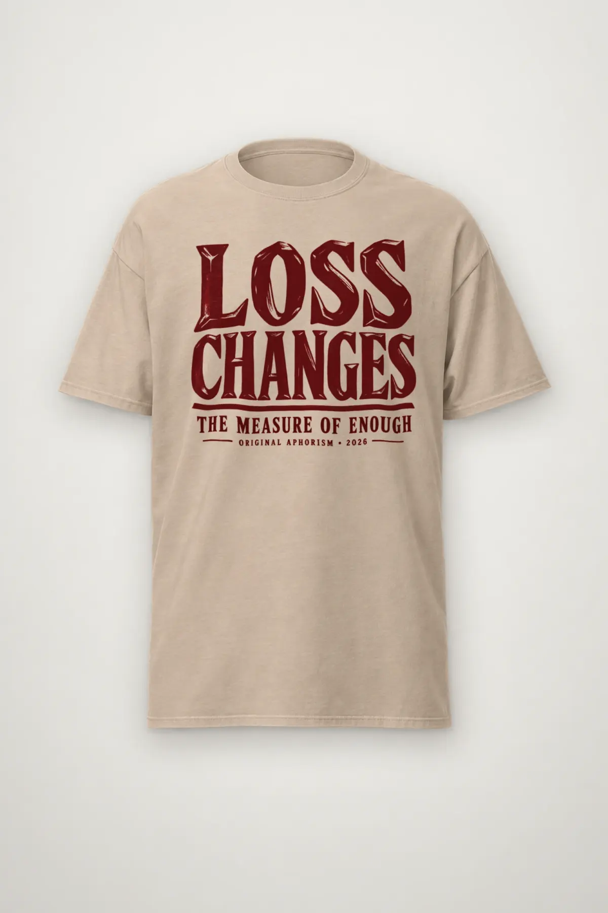 "Loss Changes the Measure" Heavyweight Unisex Crewneck T-shirt