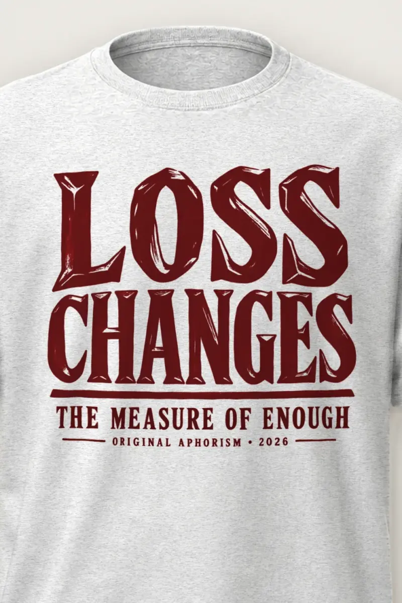 "Loss Changes the Measure" Heavyweight Unisex Crewneck T-shirt - the graphic up close