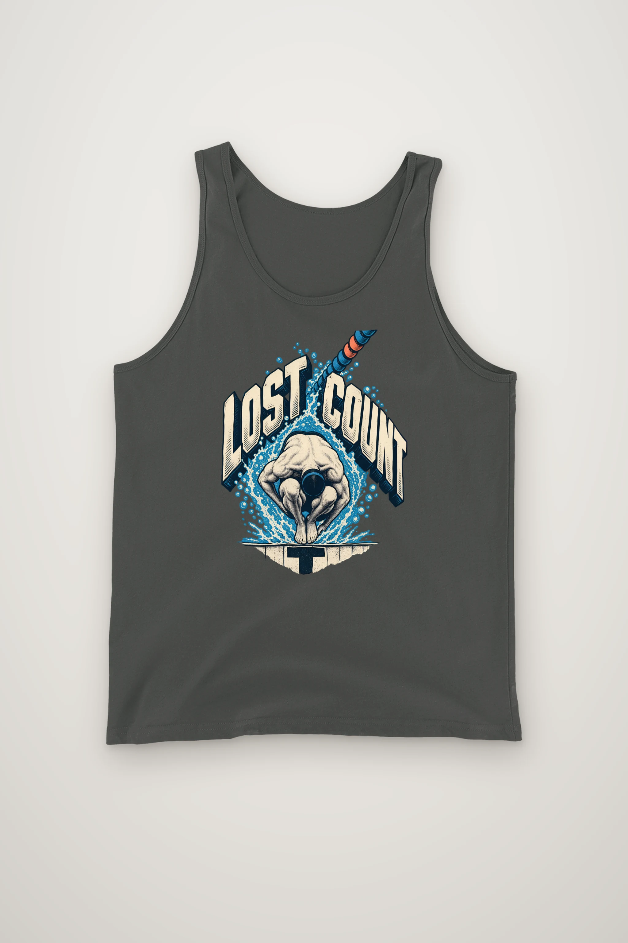 "Lost Count Swimmer Tank" Unisex Jersey Tank