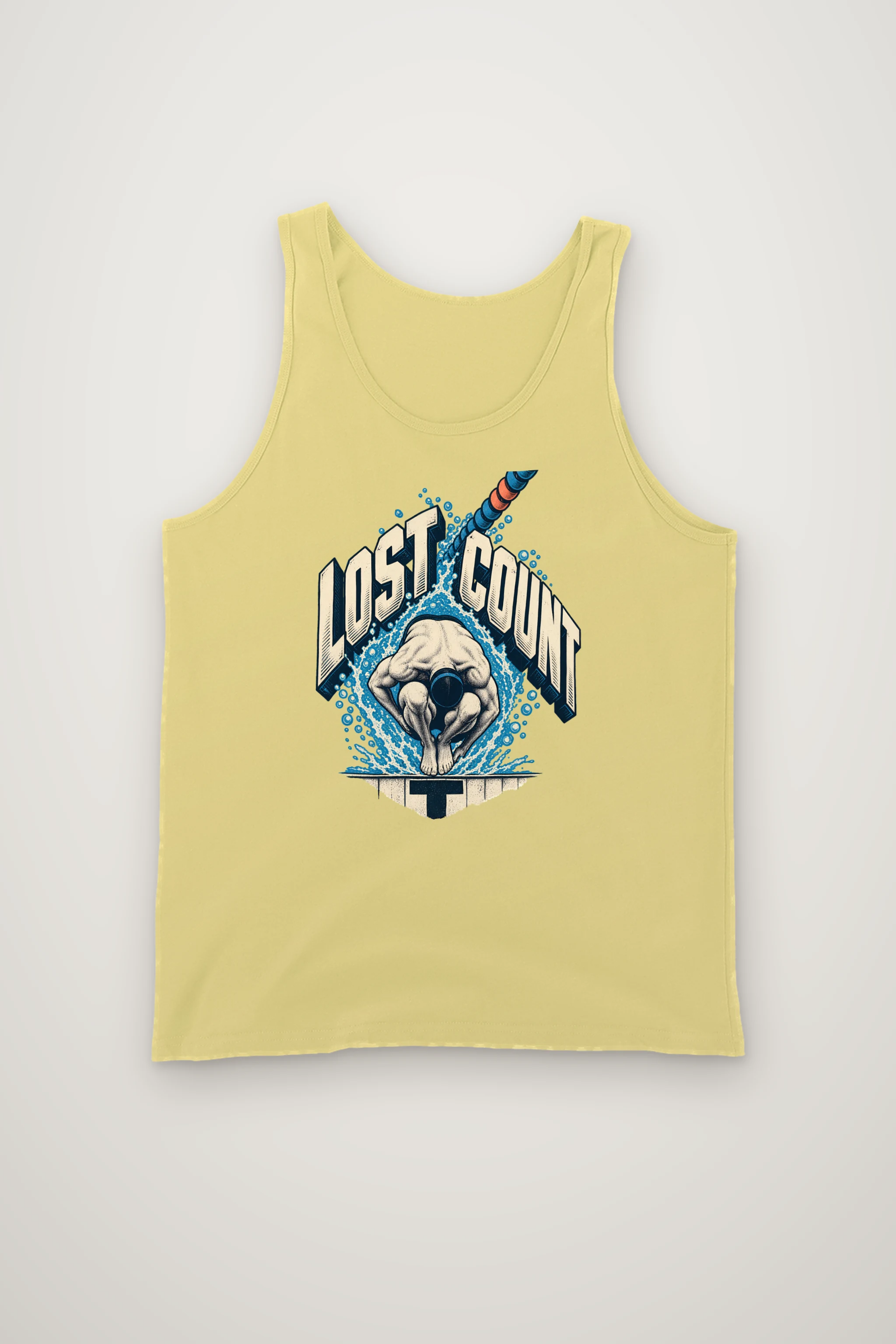 "Lost Count Swimmer Tank" Unisex Jersey Tank