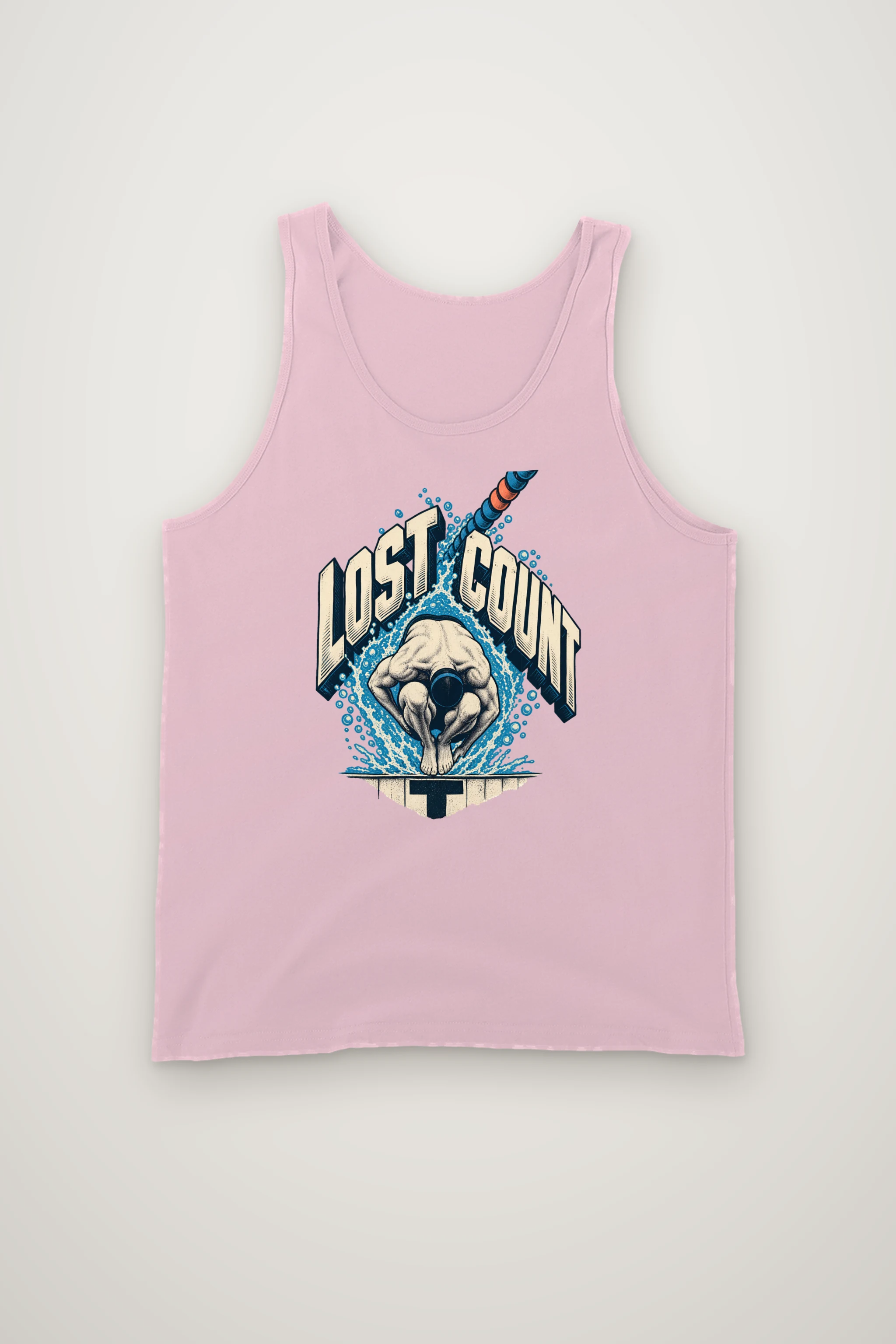 "Lost Count Swimmer Tank" Unisex Jersey Tank