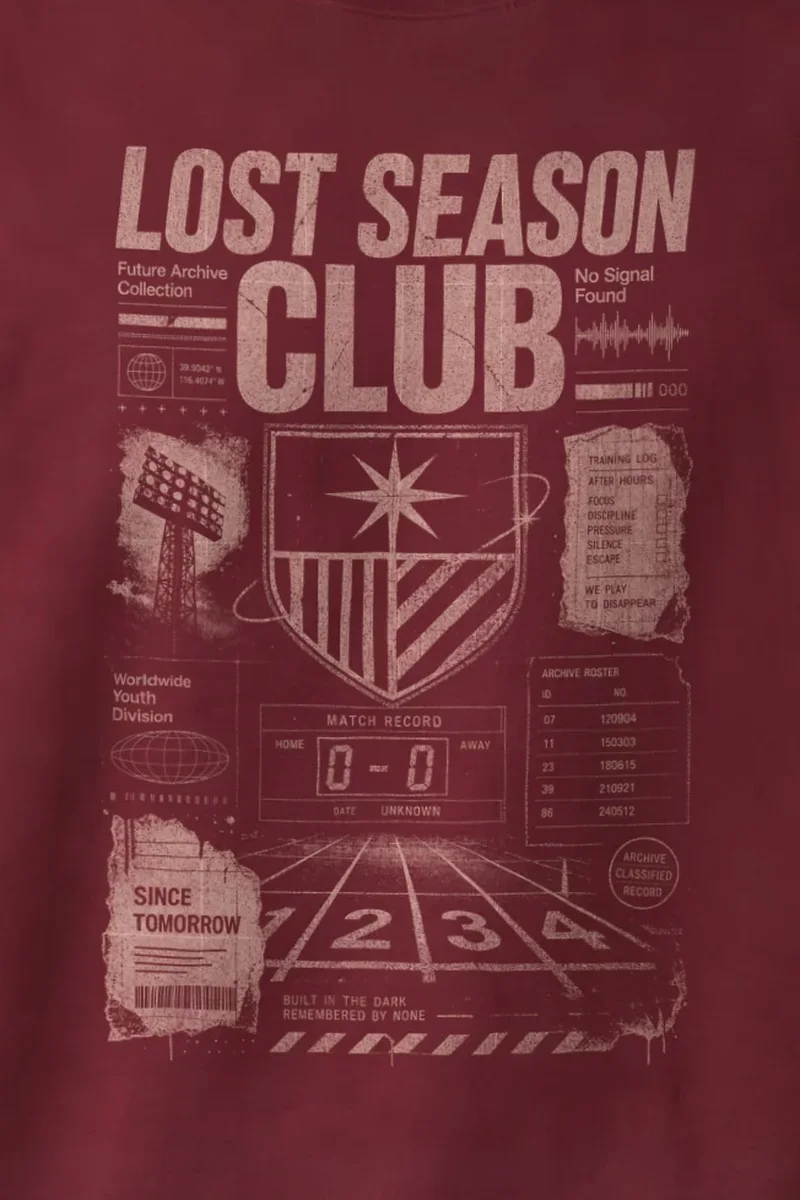 "Lost Season Club" 1 Crewneck Sweatshirt - the graphic up close