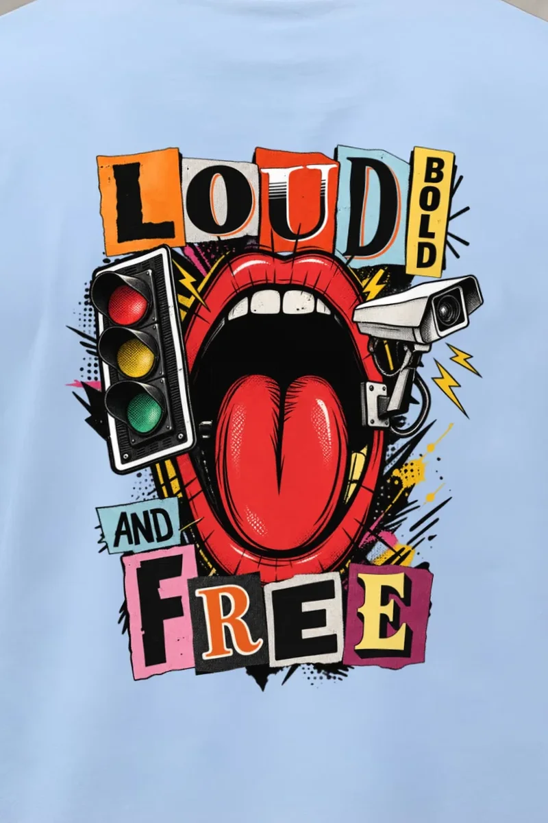 "Loud Bold And Free" Heavyweight Unisex Crewneck T-shirt