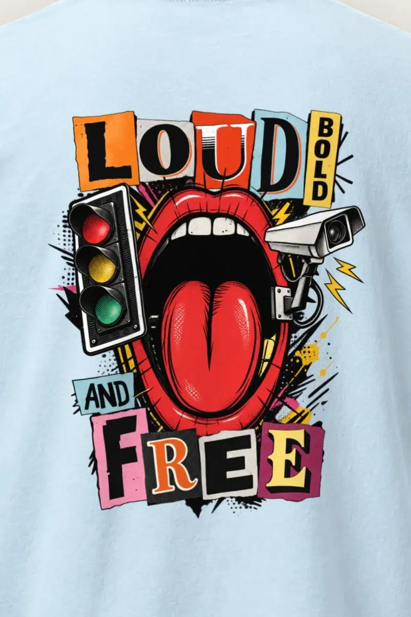 "Loud Bold And Free" Heavyweight Unisex Crewneck T-shirt