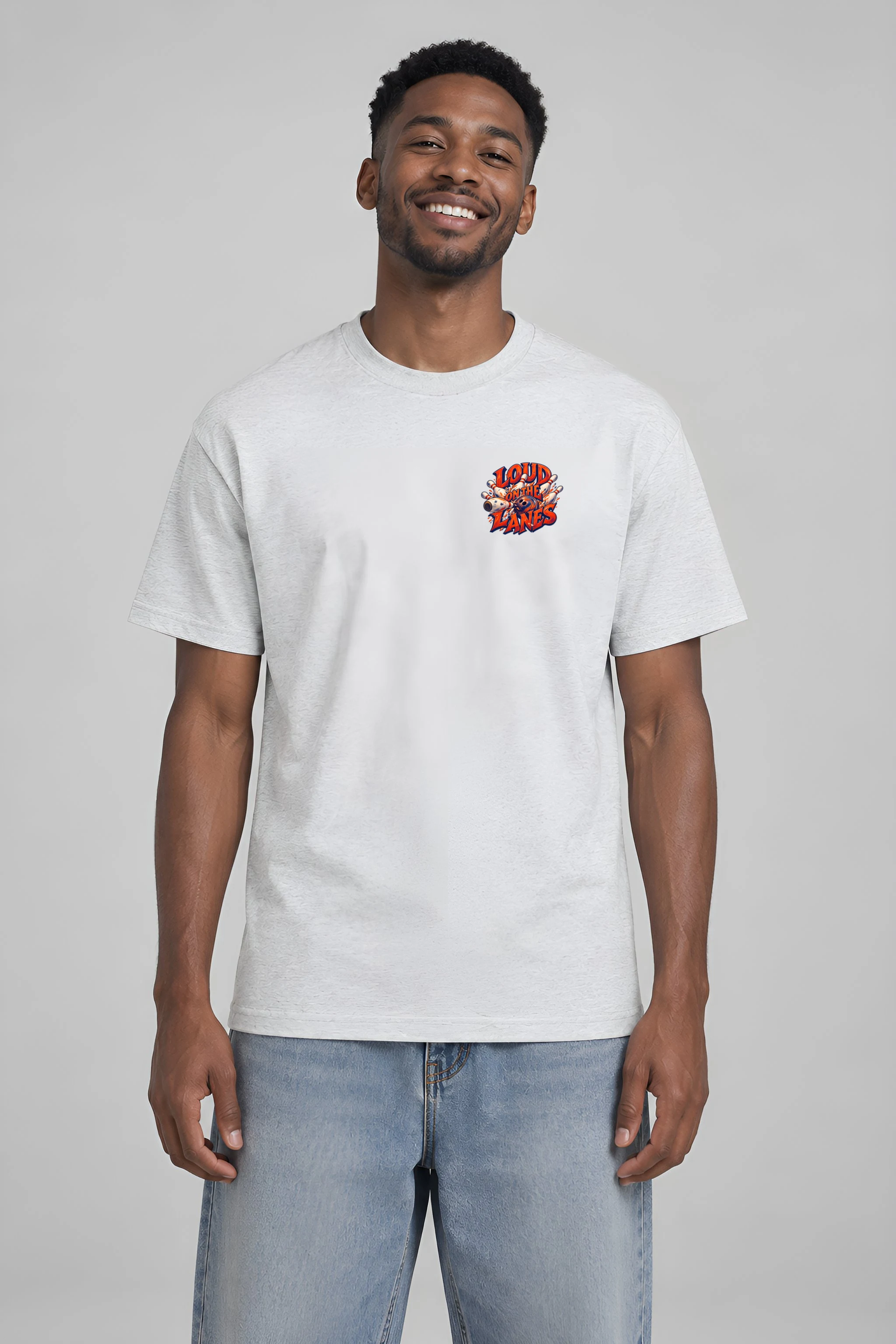 "Loud on the Lanes" Heavyweight Unisex Crewneck T-shirt